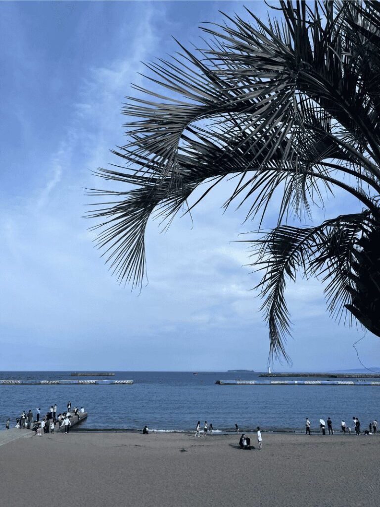 熱海の海辺を散策したときの景色
